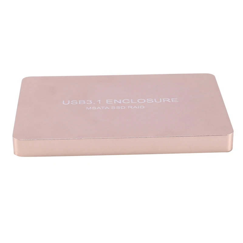 SQDK-C3 Hard Disk Box, Usb3.1 Type-C to Msata Adapter Card Msata to Usb3.1 Raid Mobile Hard Disk Adapter Box