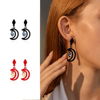 new velvet moon earrings for women personalized fashion love earrings creative dangle earrings party earrings for girlfriends