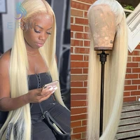 613 blonde straight lace front human hair wigs pre plucked 13x4 remy brazilian lace frontal wigs with baby hair for black women