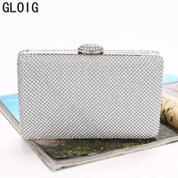 gloig full of diamonds women eveningbags flap design rhinestones day clutch with chain shoulder handbags party bags