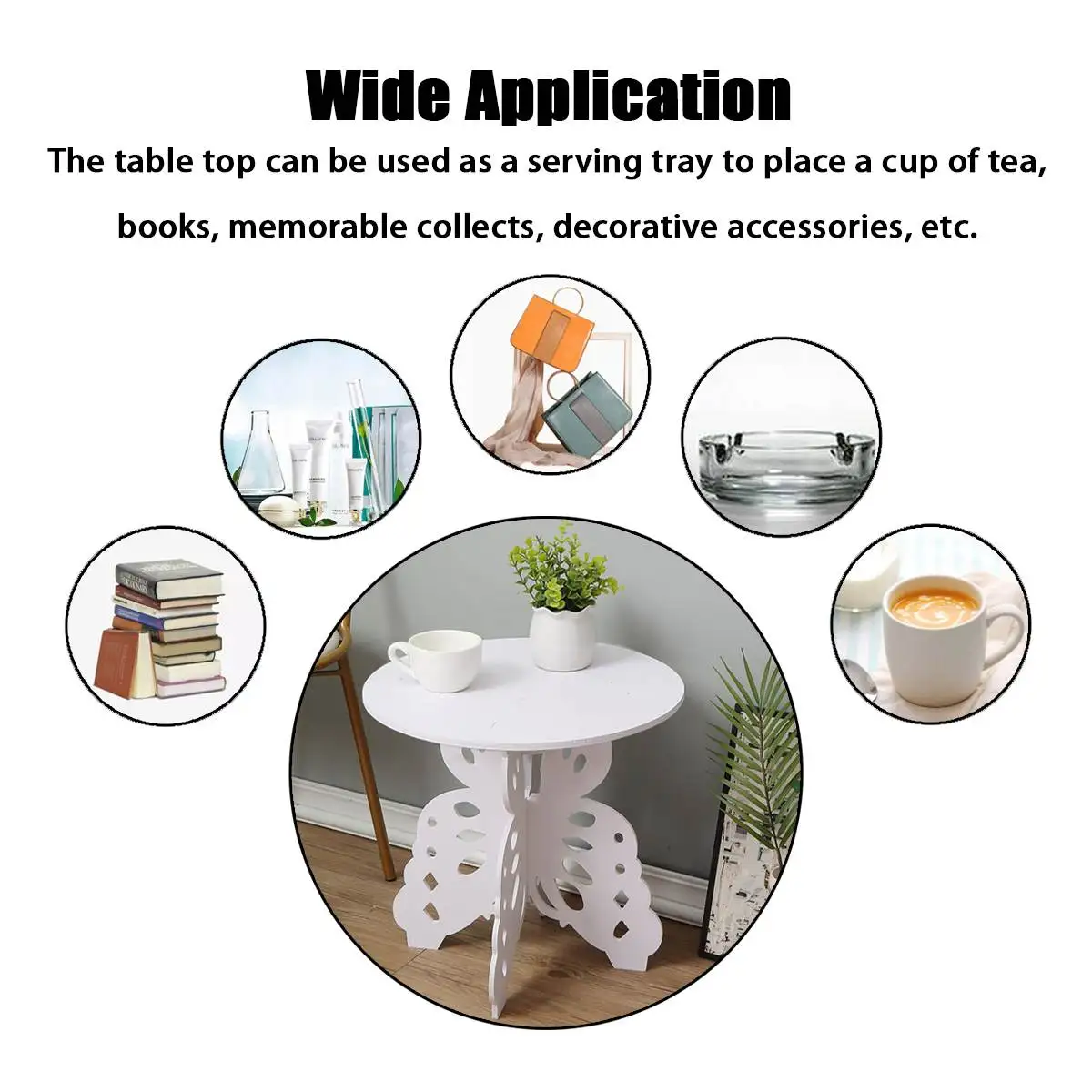 

Nordic Mini Round Side Table Sofa Coffee Table Tea Table Home Room Storage Rack Bedside Table Plant Stand Home Furniture