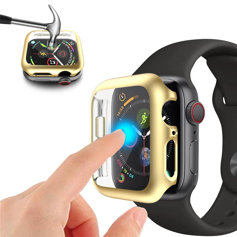 Ультра тонкий ударопрочный защитный чехол для apple watch 5 серии 4 44 мм бампер iwatch 40