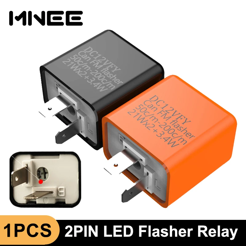 2 контактный Светодиодный проблесковый маячок реле 12V Регулируемая частота