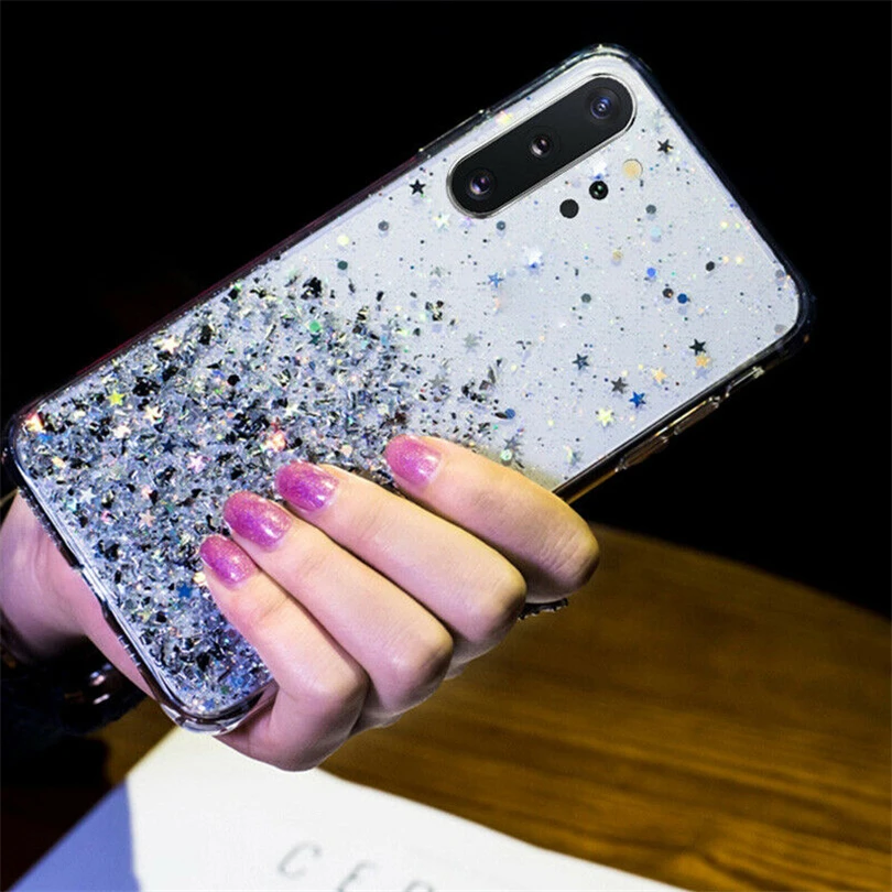 Блестящий тонкий мягкий чехол из ТПУ с жидкими блестками для Xiaomi Mi A2 A3 Lite 8SE 9SE CC9E