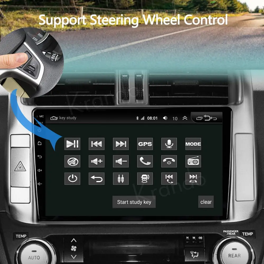 Krando Android 10 0 9 &quotIPS Full Touch автомобильное мультимедийное радио для Toyota Land Cruiser Prado 150