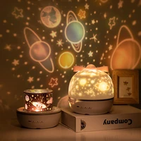 rechargeable led starry sky projection lamp 360 degree universe starry sky rotating led music light colorful flashing starry sky