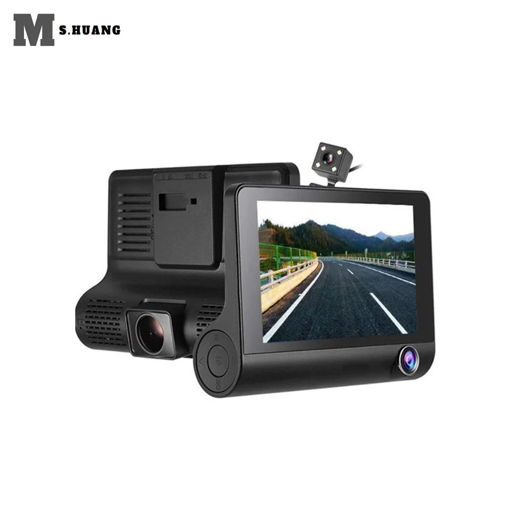 3 объектива камеры 1080P HD зеркало заднего вида автомобиля dvr Dash Cam g сенсор обзора 170