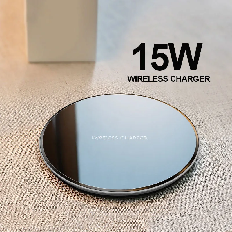 E02-W06-GM15W IONCT 15W qi Беспроводное зарядное устройство для iPhone X XR XS Max 8 быстрая Беспроводная зарядка для samsung Xiaomi huawei телефон Qi зарядное устройство беспроводное - Тип штекера: E02-W06-GM15W