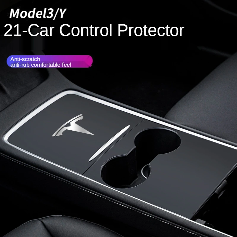 

Car Central Control Panel Central Armrest Box Protective Film Modificationfor Tesla Model 3 / Y 2021 Car Accessories