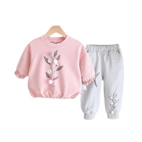 new spring autumn cute baby girls clothes fashion children casual t shirt pants 2pcssets toddler sports costume kids tracksuits