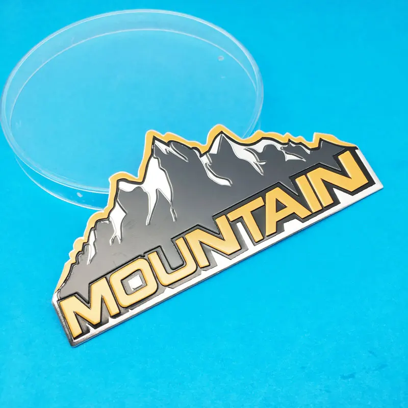 Новая алюминиевая горная наклейка на кузов автомобиля задний багажник эмблема