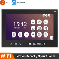 wifi intercom system 7 inch smart ip display supports motion detection recording app remote unlock wireless video doorphone