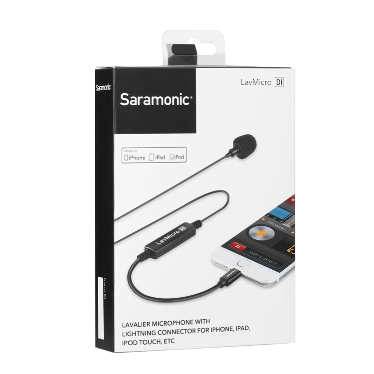 Saramonic LavMicro+ DC качество вещания петличный микрофон с контролем и входным управлением для компьютера тип-c IOS смартфон камера