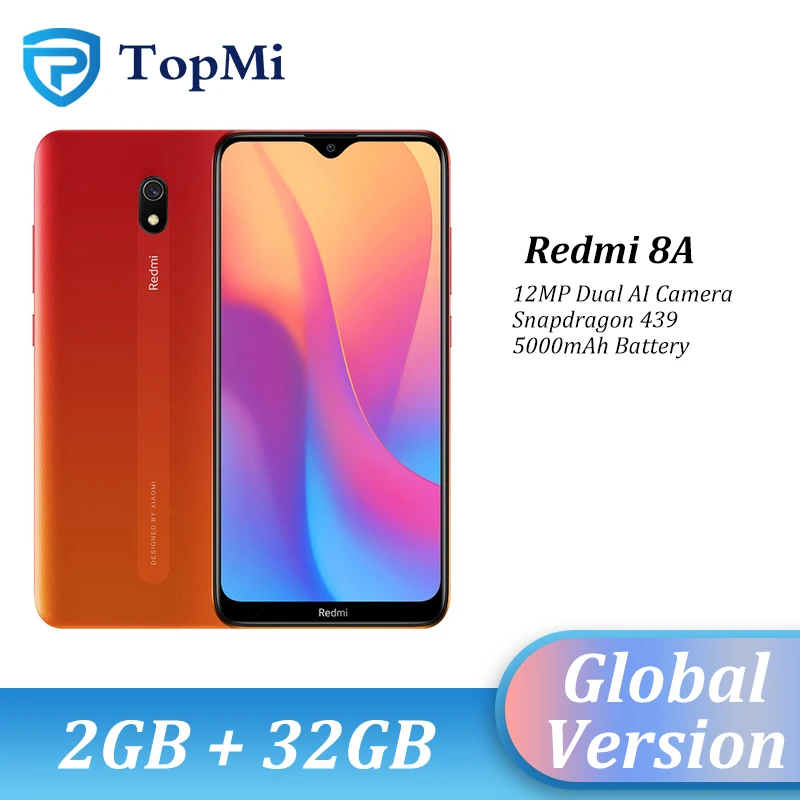 В наличии глобальная версия Xiaomi Redmi 8A смартфон 2 Гб оперативной памяти 32