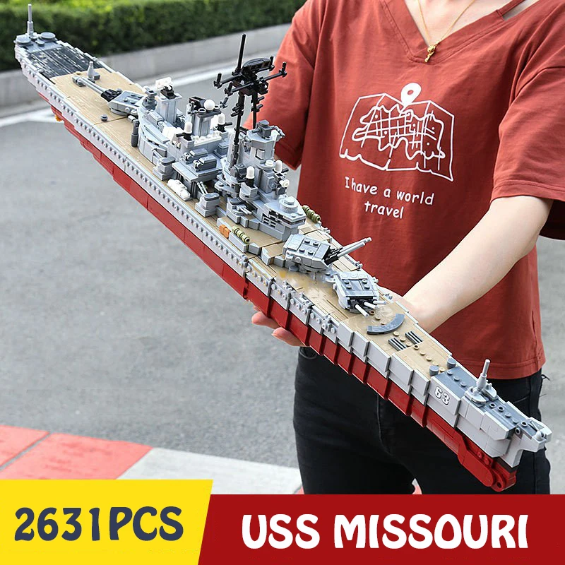 В наличии XINGBAO 06030 Missouri Battleship пиратский корабль имперские военные корабли