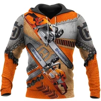 the most fashionable 3d printing chainsaw logging series hoodie casual street hip hop harajuku zipper hoodie unisex sweatshirt
