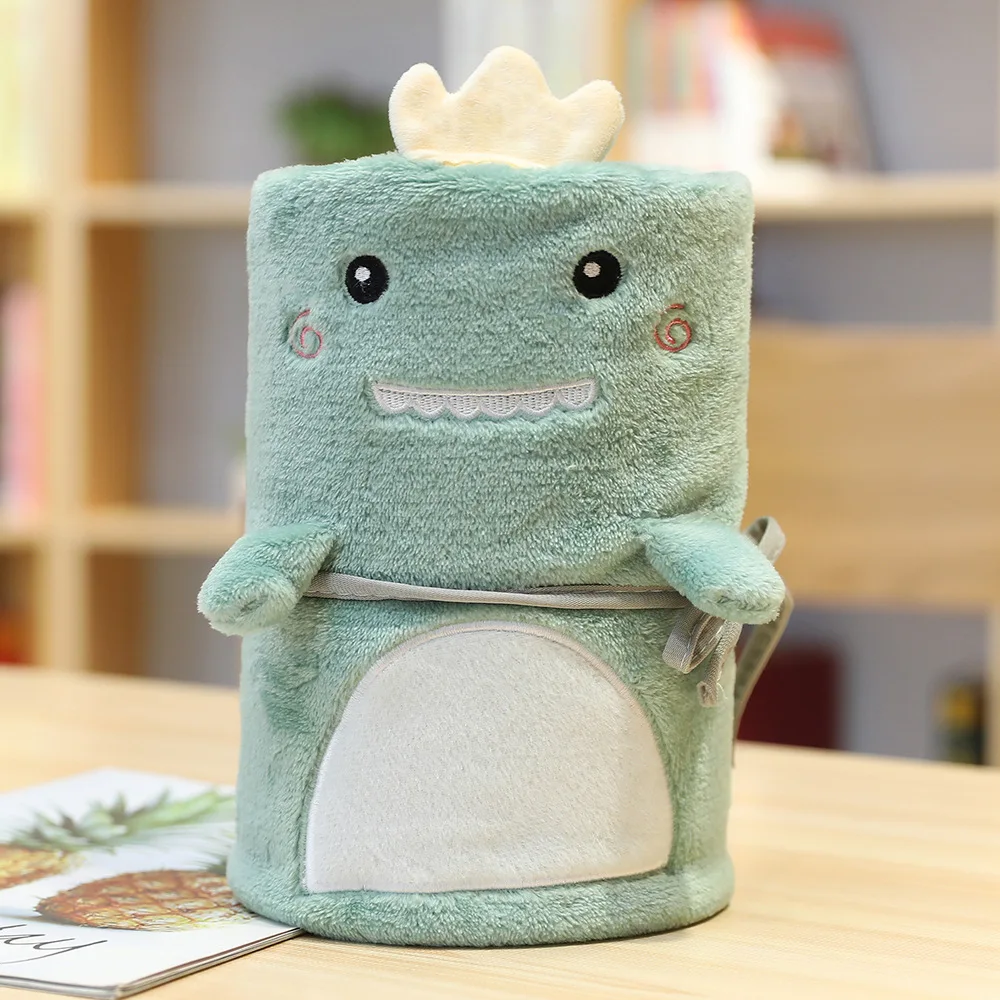Cartoon coral fleece flannel roll blanket Children's winter Office Nap warmCover Leg Blanket Solid Soft cute | Дом и сад