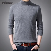 2021 new fashion brand sweater men pullovers turtleneck slim fit jumpers knitwear winter korean style casual clothing male