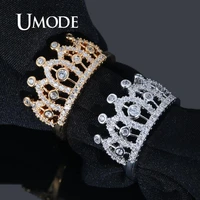 umode new design girls gold rings for wedding party crown rings for women engagement cz zircon rings gifts drop shipping ur0596