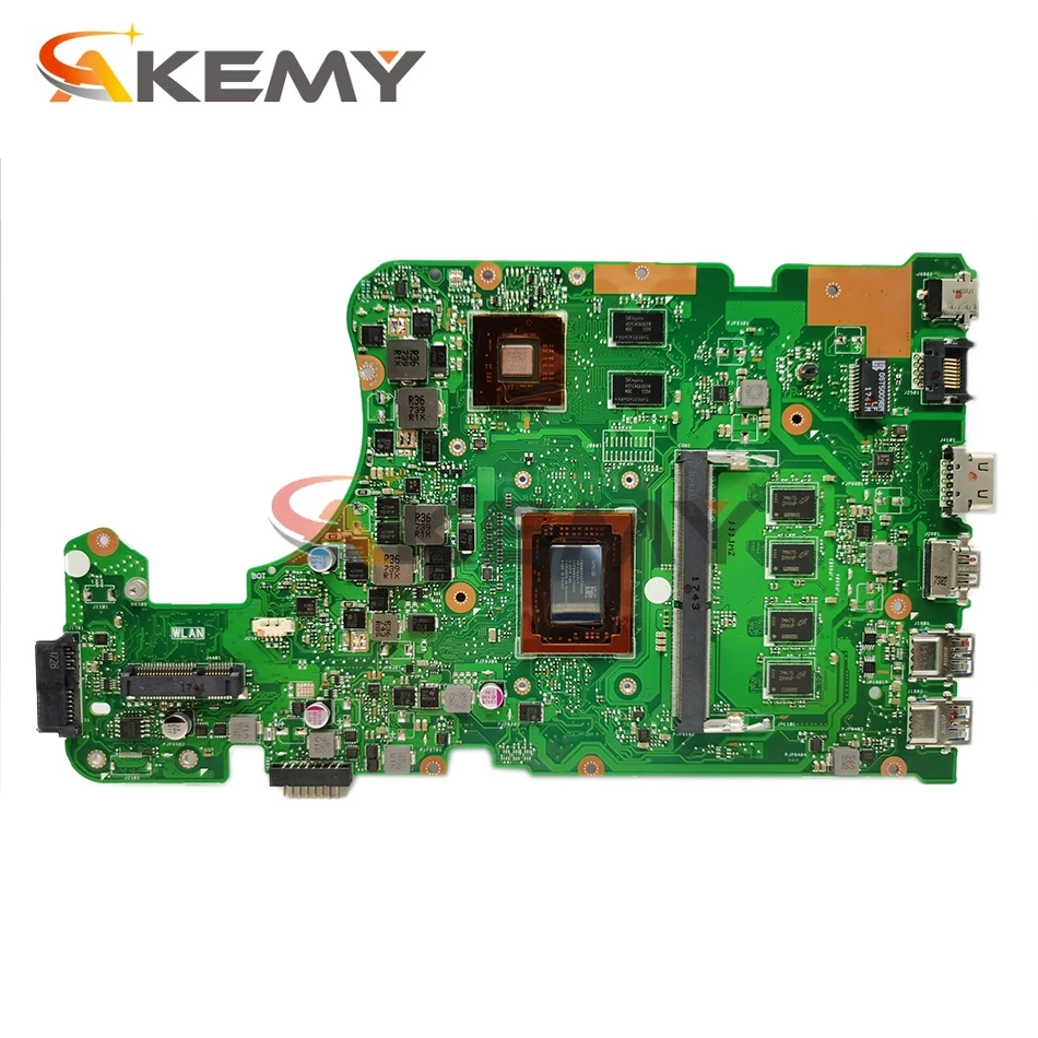 akemy for asus x555yi x555ya x555d a555dg x555qg x555y notebook mainboard motherboard fx 8800p cpu 8gb ram 2g gpu tested full ok free global shipping