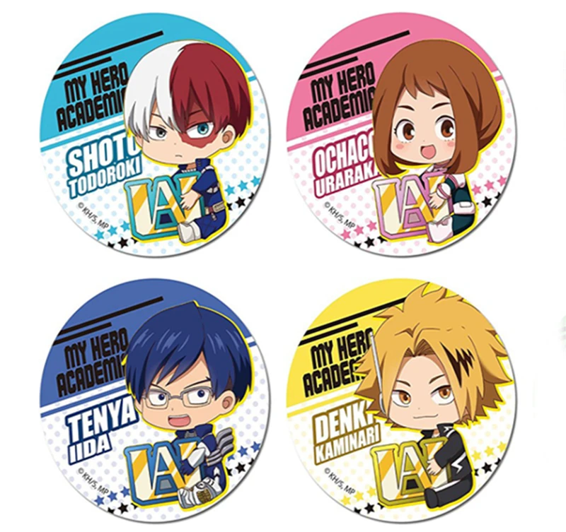 Брошь с булавкой для косплея аниме Моя геройская Академия 58 мм 6 шт.|Броши| |