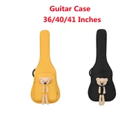 15mm thicken guitar bag 36 40 41 in folk flattop steel strings acoustic classical cartoons cute bear case backpack carry gig