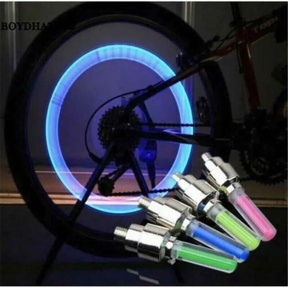

1Pc Motorbikes Valve Stem LED Dust Cap For Car Motorcycle Bike Bicycle Wheel Tire Light Led Lamp High Quality PVC Aluminum