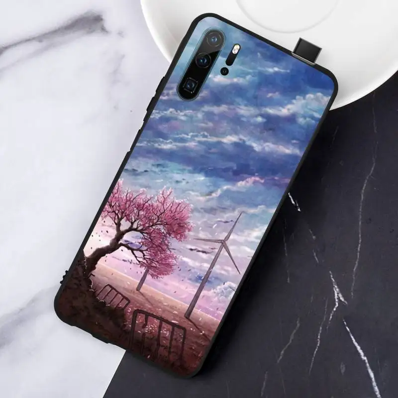 

Anime Scenery pattern aesthetics Phone Case For Huawei honor Mate P 10 20 30 40 Pro 10i 9 10 20 8 x Lite