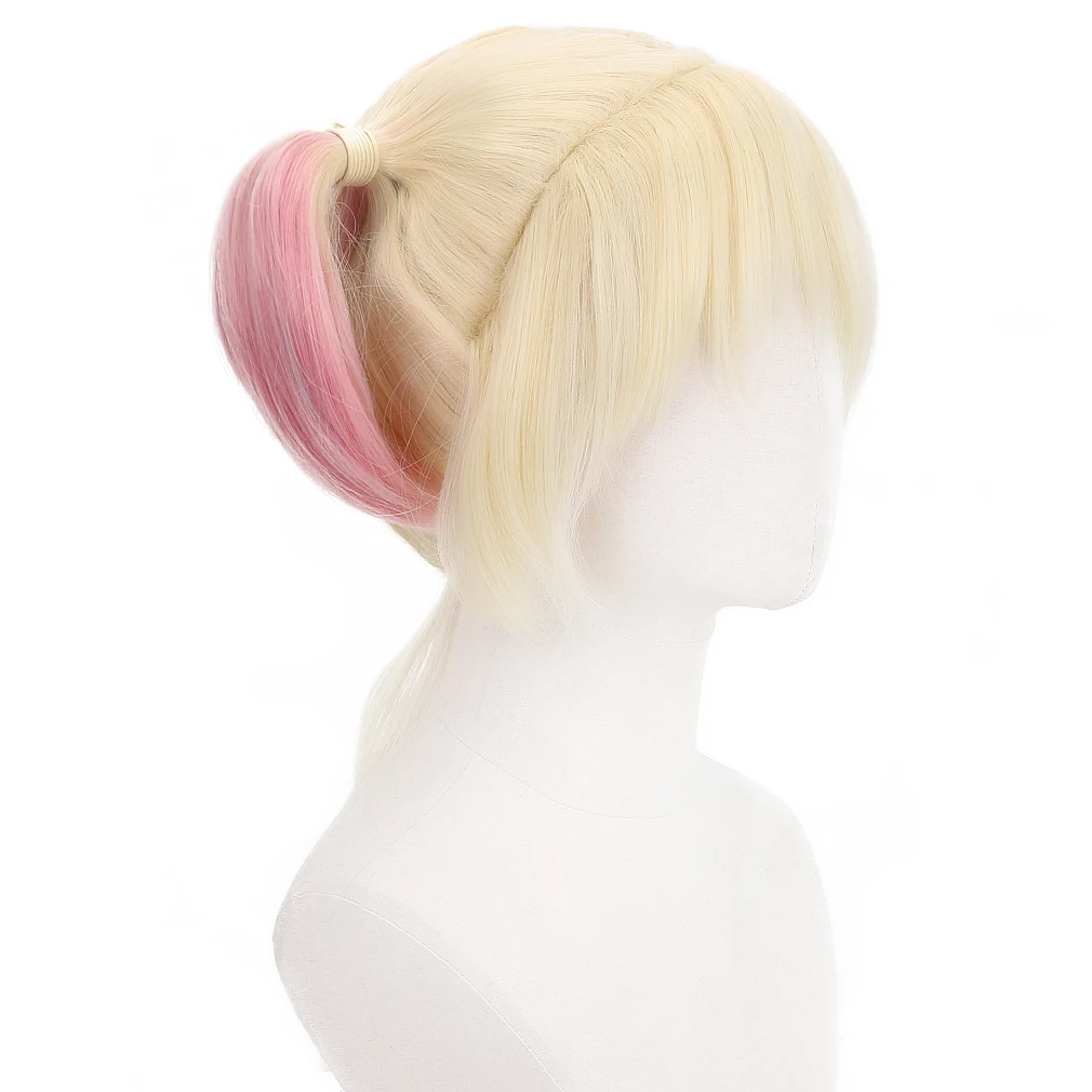 Парик для косплея аниме Free Beauty короткий синтетический с косичками розовыми и