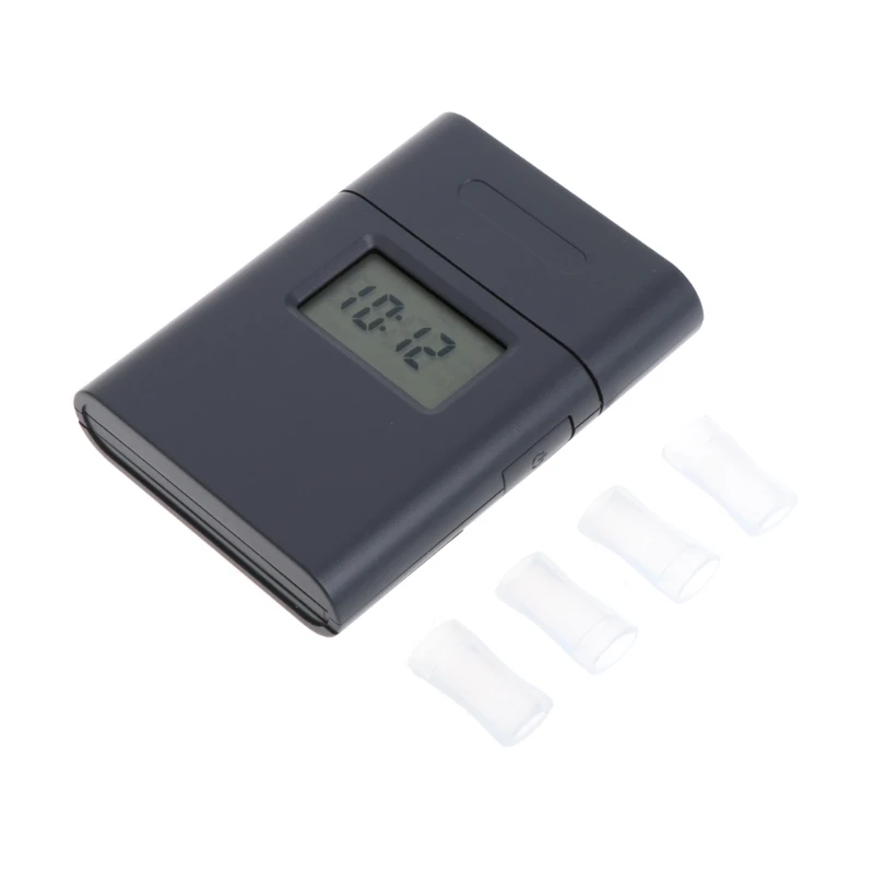 

Цифровой алкотестер с ЖК-дисплеем, тестер алкоголя с красной подсветкой и 5 мундштуками