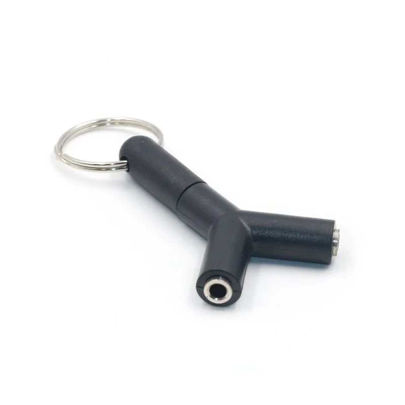 

One Minute Two Audio Portable Converter Audio Adapter 3.5mm Y-type Splitter Audio Headphone Mic Adapter Earphone Accessories