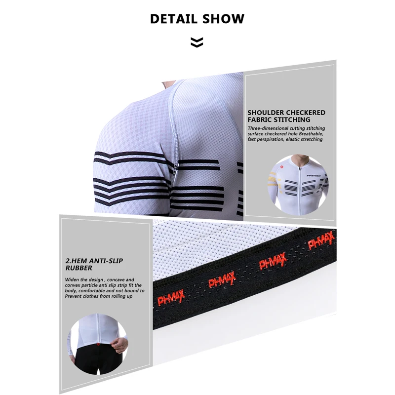 PHMAX длинный рукав Pro Велоспорт Джерси 100% полиэстер Maillot Ropa Ciclismo горный велосипед