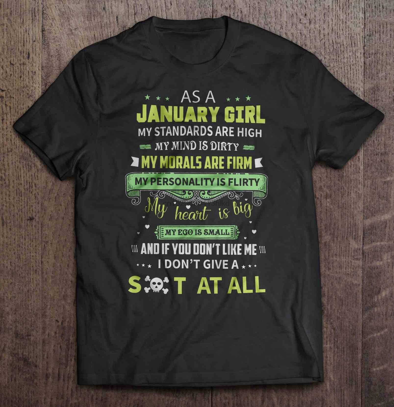 Мужская футболка с надписью janugirl мои стандарты высокие и если я вам не понравился