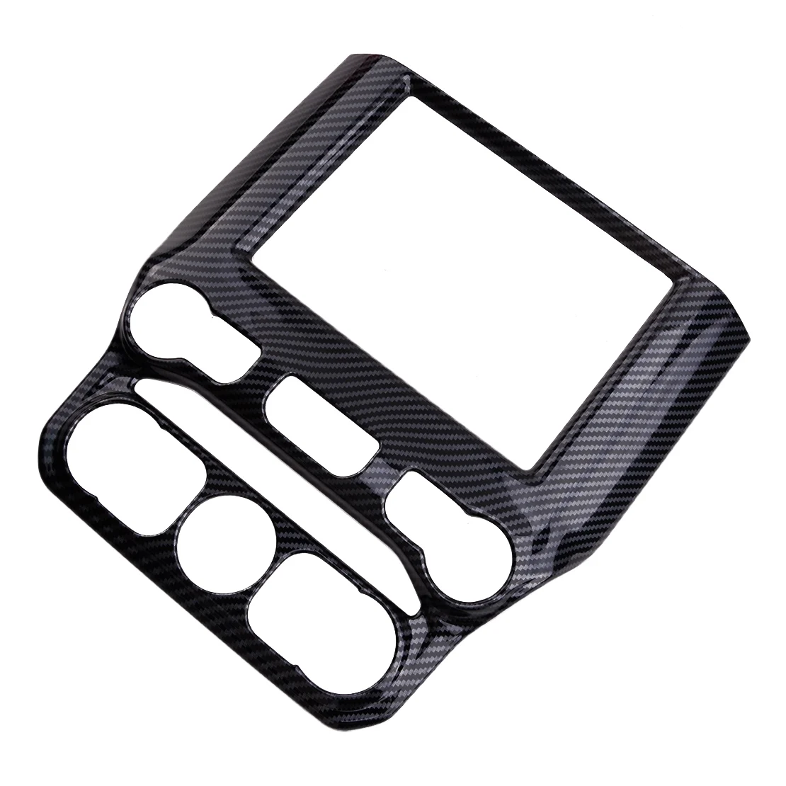 

Внутренняя Панель навигации для приборной панели автомобиля, обрезанная рамка, черная текстура из углеродного волокна, ABS, подходит для Dodge ...