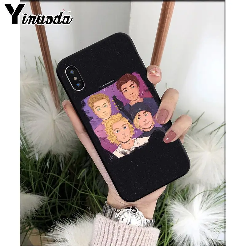 Yinuoda 5SOS 5 секунд лета ТПУ Мягкие аксессуары для телефонов Чехол для iPhone X XS MAX 6 6S 7 7plus 8 8Plus 5 5S XR