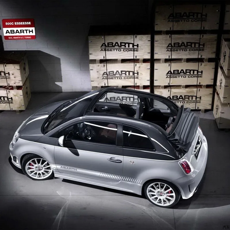 Abarth наклейка на боковую юбку гоночные спортивные наклейки полосатые тело s для FIAT