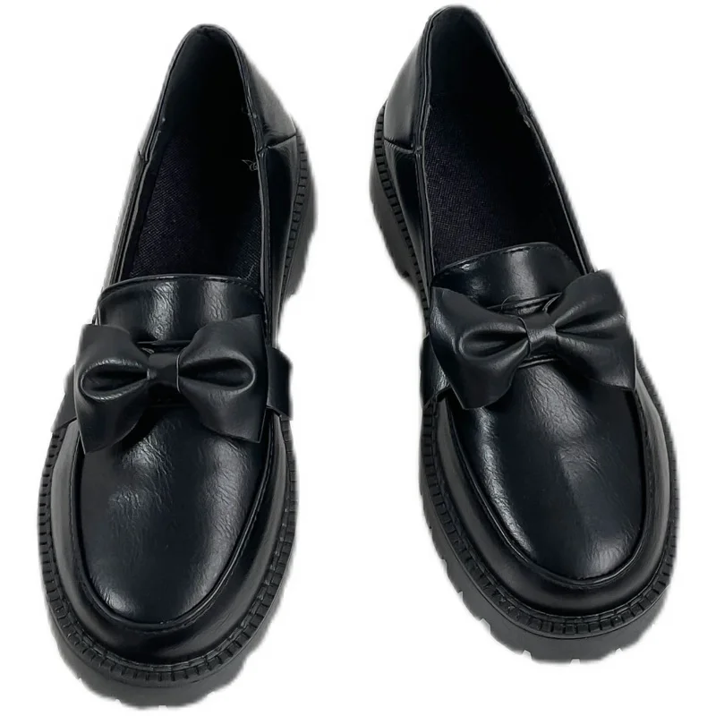 

Sweet Bowknot Solid Color Ladies Single Shoes Spring And Autumn New JK Uniform Japanese Small Leather Shoes
