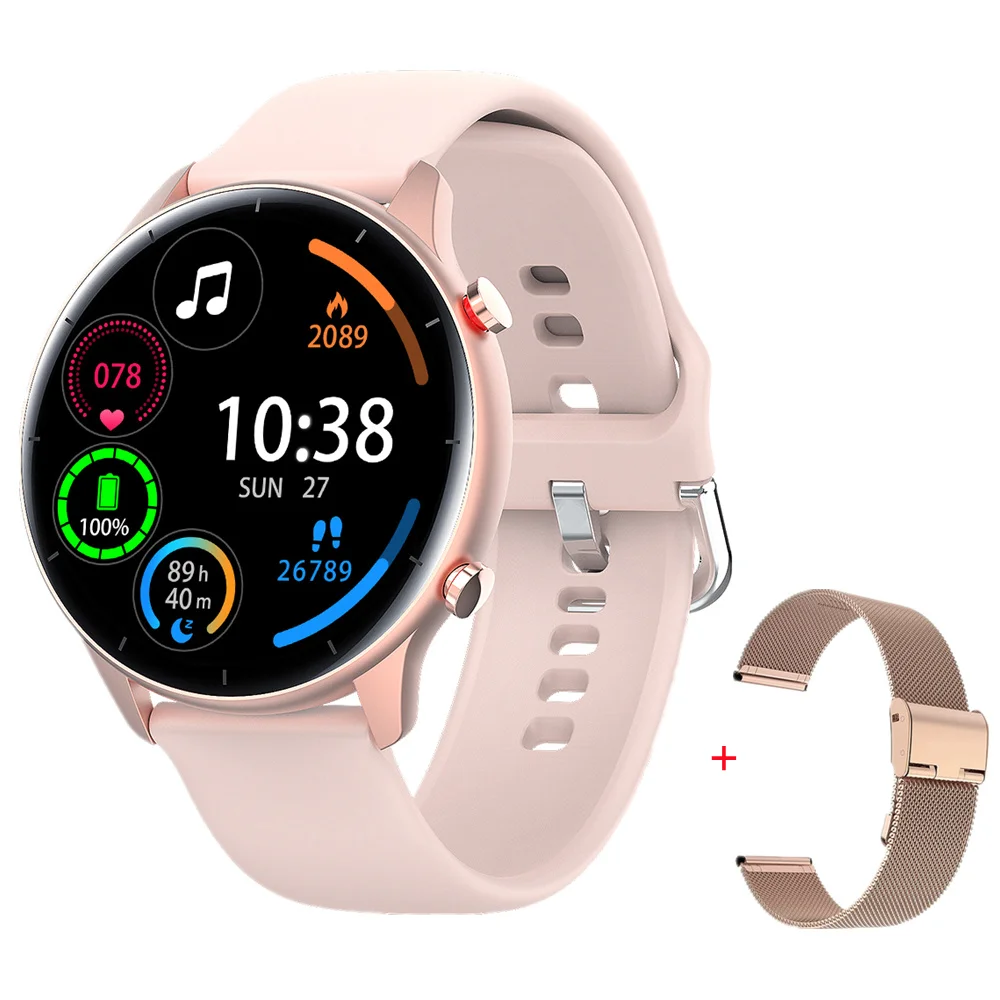 

Женские Смарт-часы L21 с сенсорным экраном 1,3 дюйма, водонепроницаемые IP68 Смарт-часы с пульсометром и синхронизацией уведомлений для ios и Android