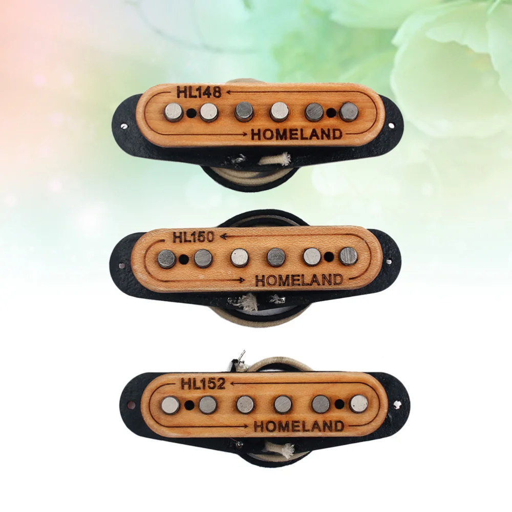 

3pcs Maple Wood Hand Wound Alnico Single Coil Pickups Standard SSS Neck Middle Bridge Pickup Set for ST Strat Stratocaster Elect
