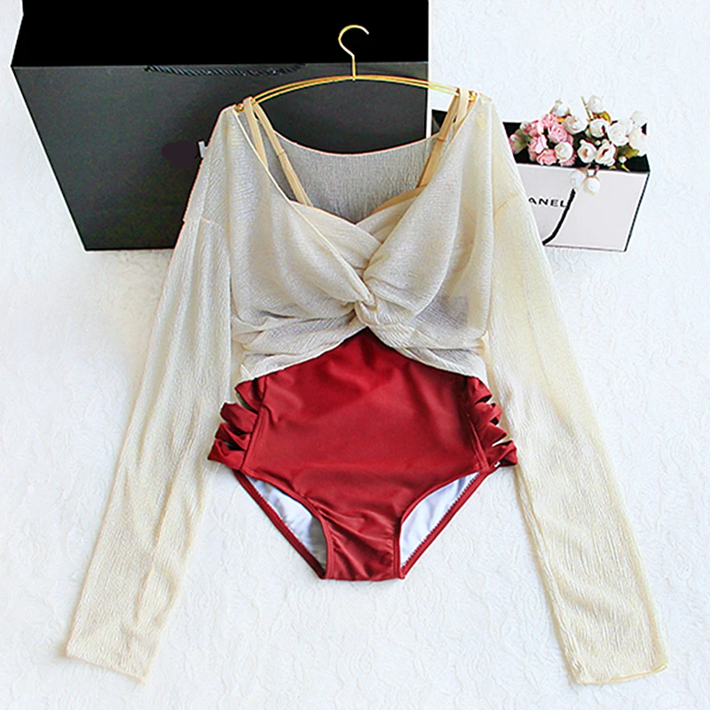 STAERK красный цельный купальник для женщин XS женский сексуальный ажурный комплект