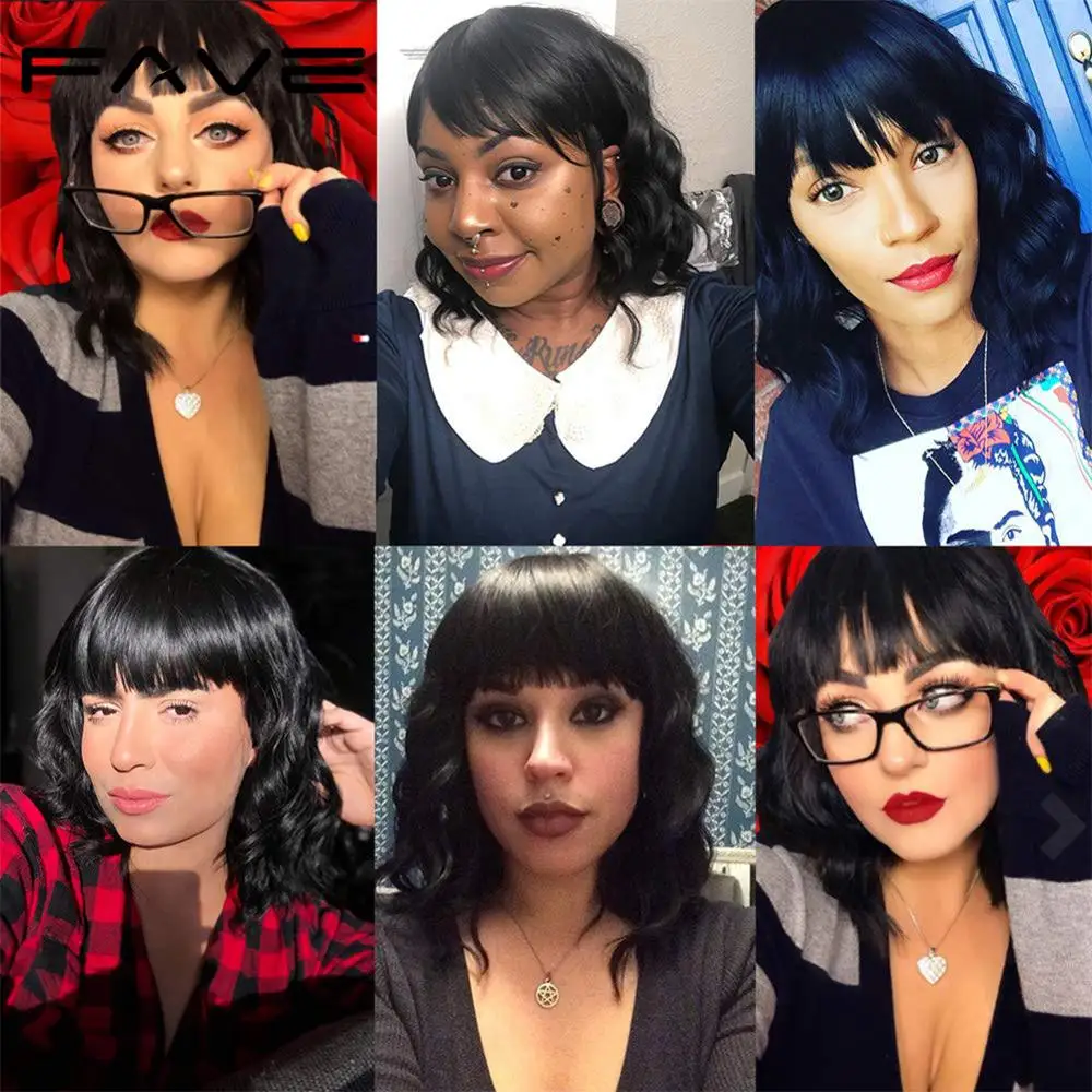 Парик из натуральных волнистых волос FAVE парик бразильских человеческих с