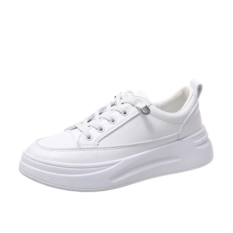

Mazefeng Brand Women's Vulcanize Shoes Spring New Casual Classic Solid Color PU Leather Shoes Women Casual White Shoes Sneakers