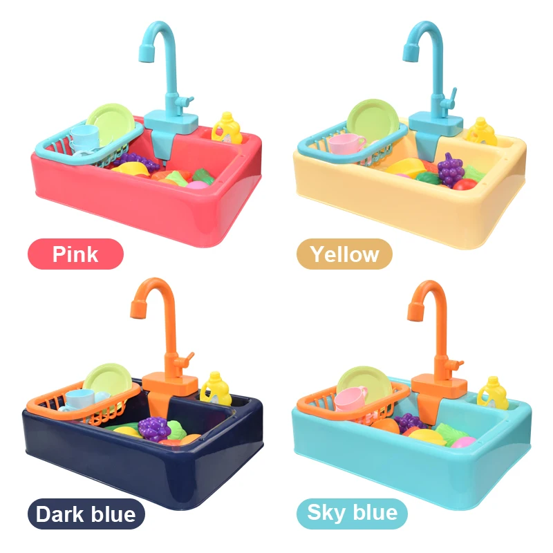Детские игрушки для кухонной раковины имитация электрической посудомоечной