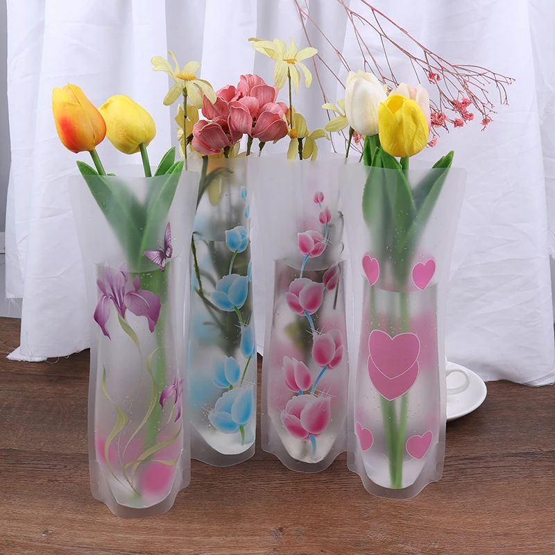 

27 X 12cm PVC Plastic Foldable Vase Flowers Jardiniere