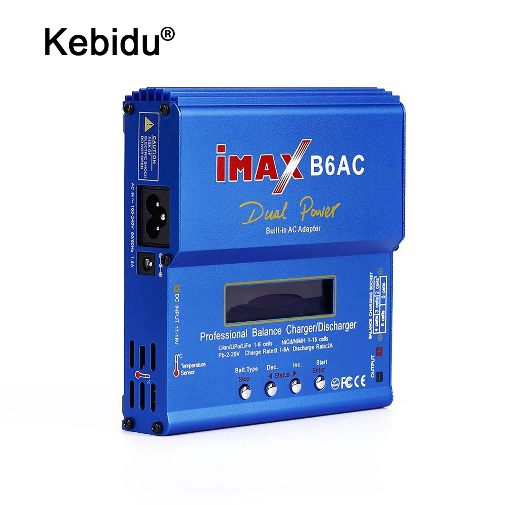 Зарядное устройство kebidu IMAX B6 АС для заряда аккумуляторов B6AC с ЖК-экраном Lipo NiMH