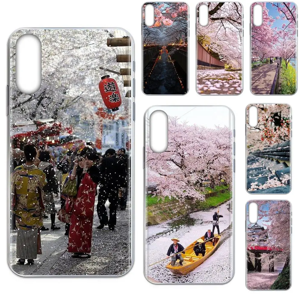 Красивые цветы вишни в Сакуре Япония для Samsung Galaxy A31 A51 A71 5G A81 A90 A91 A01 A11 M31 S11 S11E S20 Plus