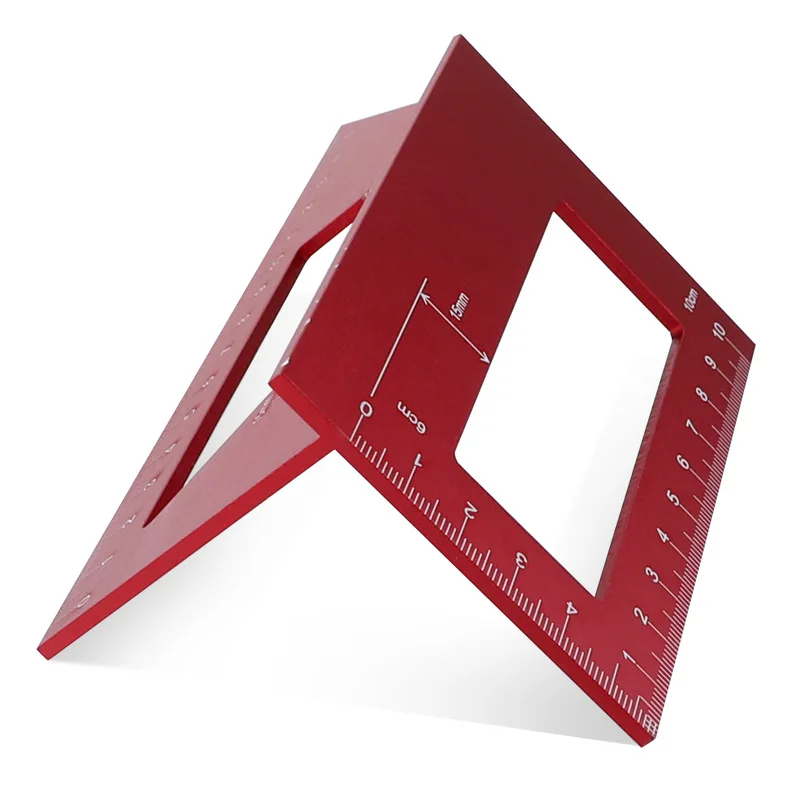 

Woodworking Multi-function Square Ruler T-type Scribe 45-degree Oblique 90-degree Line Ruler Aluminum Alloy Thick Guide Ruler