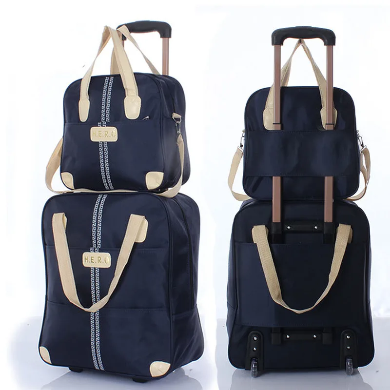 Casual woman travel suitcase portable trolley case rolling suitcase   Fashion Rolling Case Travel Bag Wheels Luggage Suitcase
