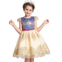 girls princess dress evening dresses elegant lace embroidery gowns kids wedding birthday clothes for theme party costume