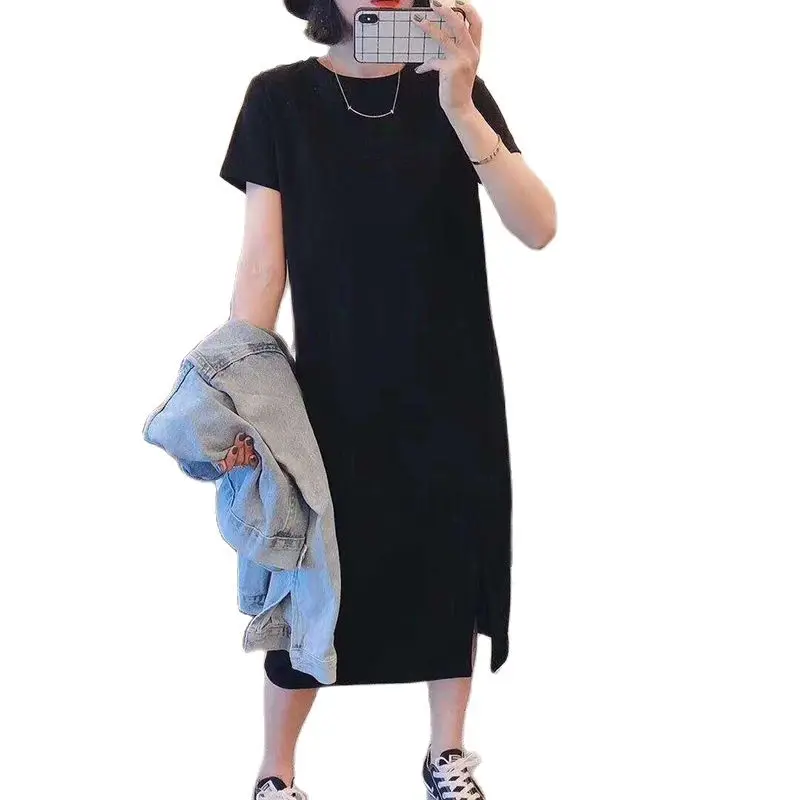 Женское летнее платье в полоску с коротким рукавом | Женская одежда